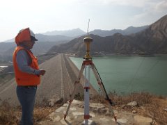 Grabación de Punto Geodésico en instalaciones de embalse Gallito Ciego - 2017